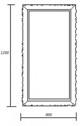 Зеркало NATURA, золото, 80х120 524 Boheme