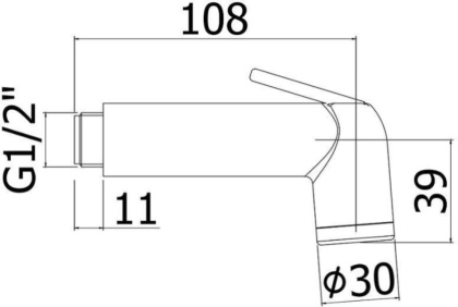 Гигиеническая лейка Paffoni Minorca ZDOC060CR