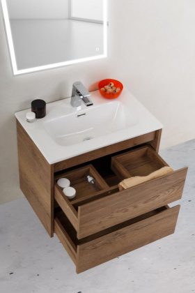 Тумба с раковиной подвесная BelBagno KRAFT 39 60 Cemento Grigio, раковина белая Тумба с раковиной подвесная BelBagno KRAFT 39 60 Cemento Grigio, раковина белая