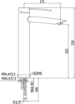 Смеситель для раковины Paffoni Berry BR081CR