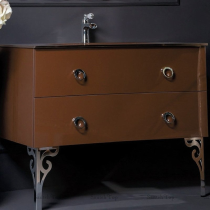 Тумба 100см*43,5 DARK BROWN (керам.моноблок) 830-100-DB Boheme