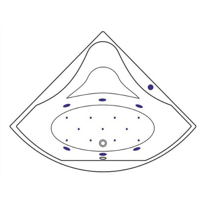 Ванна EXCELLENT Glamour 150x150 "RELAX" (золото)