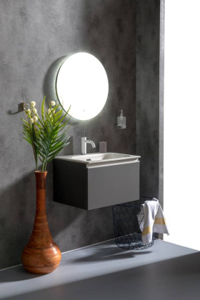 Тумба без раковины Vallessi 60*46см Антрацит матовый, 1 полка 837-060-A matt Boheme