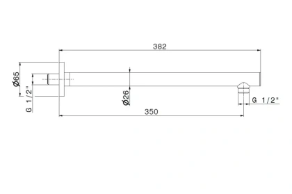 Круглая настенная насадка для душа OLE, хром
