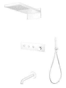 Душевая система с изливом Boheme Fusion Matt White