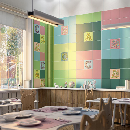 Керамический декор HGD\A546\5110 Сад-огород желтый (20см*20см*6,9мм) (10шт/0,4м2) Ананас, шт.