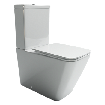 Напольная пристенная чаша унитаза CUBIC Rimless Напольная пристенная чаша унитаза CUBIC Rimless