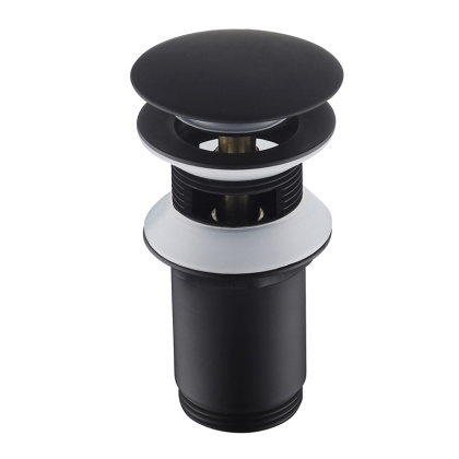 Донный клапан Timo 8011/03 черный с переливом