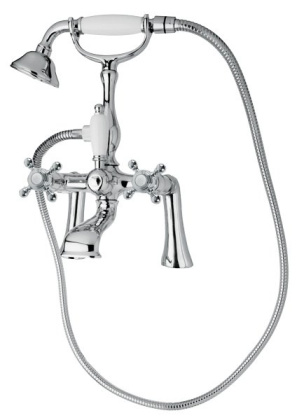 GOLF-PBV-01 Смеситель на борт ванны с ручным душем Исполнение: Хром, Ручки: Хром  GOLF-PBV-01 Смеситель на борт ванны с ручным душем Исполнение: Хром, Ручки: Хром