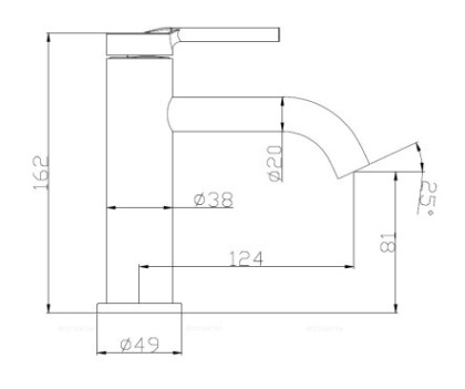 MARINO Смеситель для раковины без донного клапана, нержавеющая сталь, исполнение сатин MAR-LVM-IN MARINO Смеситель для раковины без донного клапана, нержавеющая сталь, исполнение сатин MAR-LVM-IN