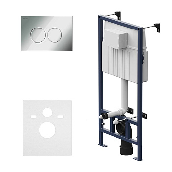 I012707.0151 ProC Инсталляция для подвесного унитаза с клавишей ProC L пластик, Хром глянец.евый