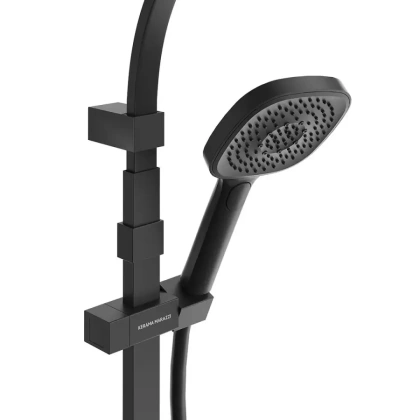 Душевая колонна квадратная FONTE на 2 потока без смесителя, черный матовый Душевая колонна квадратная FONTE на 2 потока без смесителя, черный матовый