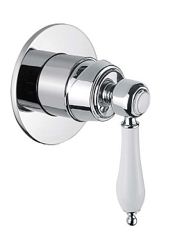 APHRODITE-DIM2-01-Bi Встраиваемый однорычажный смеситель для душа, исполнение хром, ручки белые