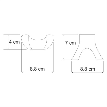 Крючок двойной Berkel, 8,8х4х7 см, хром, K-6823D