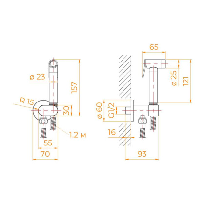 Гигиенический душ со смесителем RGW SP-210 Гигиенический душ со смесителем RGW SP-210