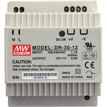 Блок питания 230V AC/12V DC/30W, IP20