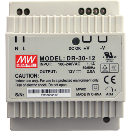 Блок питания 230V AC/12V DC/30W, IP20