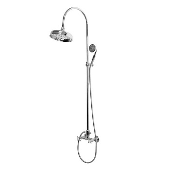 LORD-CD-30-02-M Душевая колонна со смесителем, верхним и ручным душем Исполнение: Бронза, Ручки: Бронза 