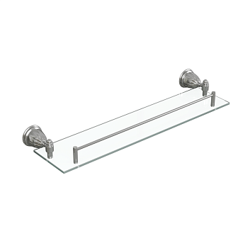 Полка стеклянная с бортиком Socotra, 6х52х12 см, хром, ST12611