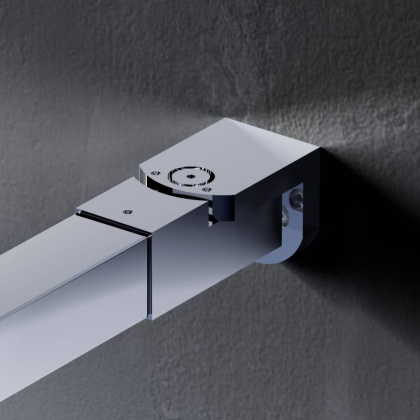 W84WI-120-F1-MTE Душевая перегородка Func 120x200, стекло прозр. 8 мм + покрытие, профиль мат хром