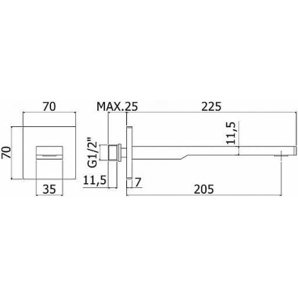 Излив для ванны Paffoni Tango ZBOC121CR хром Излив для ванны Paffoni Tango ZBOC121CR хром