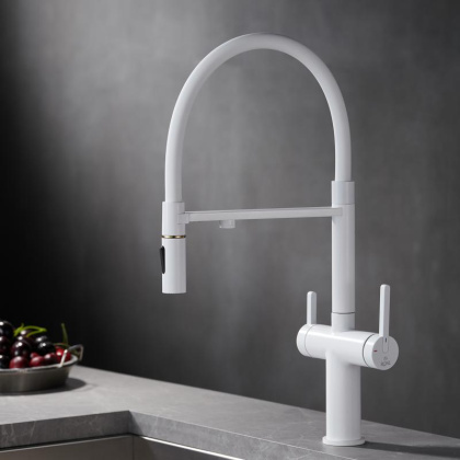 Смеситель для кухни с гибким изливом ROSE R458 R458C