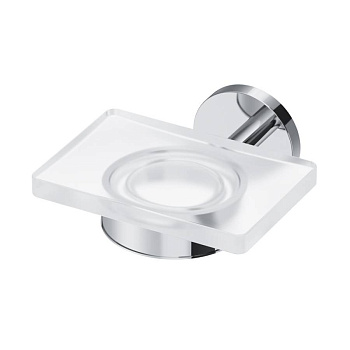 A85A34200 X-Joy, Стеклянная мыльница с настенным держателем, хром