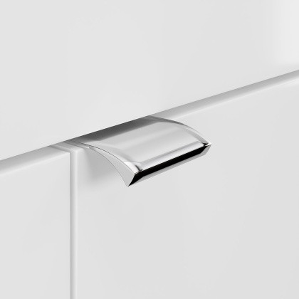 Тумба LATO подвесная с дверцей 50, белая глянцевая LA.50\WHT