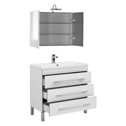 Комплект мебели для ванной Aquanet Верона NEW 90 белый (напольный 3 ящика)