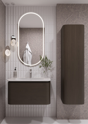 OVALE 1 полка 80CM ШПОН тумба + раковина OV0110100-080 Boheme OVALE 1 полка 80CM ШПОН тумба + раковина OV0110100-080 Boheme