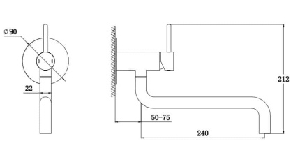 Смеситель для мойки скрытого монтажа OMNIRES Y Y1256CR (хром) Смеситель для мойки скрытого монтажа OMNIRES Y Y1256CR (хром)