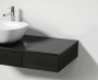 Модуль 120 см под раковину с выдвижным ящиком, правосторонний, черный дуб