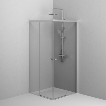 W94G-403-9090-МТ Душевое ограждение X-Joy Square Slide 90х90, мат Хром, прозрачное W94G-403-9090-МТ Душевое ограждение X-Joy Square Slide 90х90, мат Хром, прозрачное