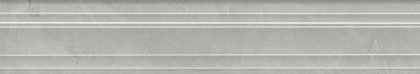 Бордюр Багет Риальто серый светлый глянцевый обрезной 40x7,3x2,7