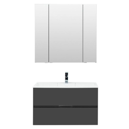 Мебель для ванной Aquanet Алвита 90 серый антрацит