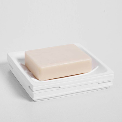 Мыльница Leine, 11,1х2,5х11,1, белая, K-3829