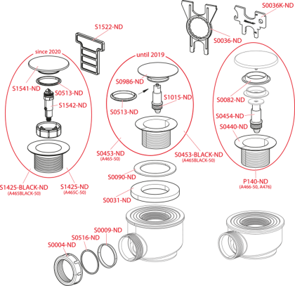 Сифон для душевого поддона CLICK/CLACK, черный матовый