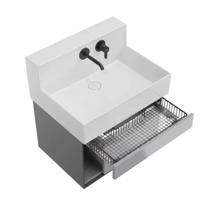 Тумба LOGICA M подвесная 2 выдвижных ящика 65, серый LO.M.65\GRAY Тумба LOGICA M подвесная 2 выдвижных ящика 65, серый LO.M.65\GRAY