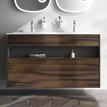 База под раковину с нишей и 1 ящиком, 120 см, дуб крафт, универсальная M8FFUX1201OF