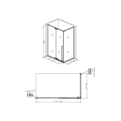 Душевой уголок Allen Brau Fantasy 160x90 3.11005-00 хром Душевой уголок Allen Brau Fantasy 160x90 3.11005-00 хром