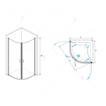 Душевой уголок RGW Leipzig LE-54 90x90 профиль Хром стекло прозрачное Душевой уголок RGW Leipzig LE-54 90x90 профиль Хром стекло прозрачное
