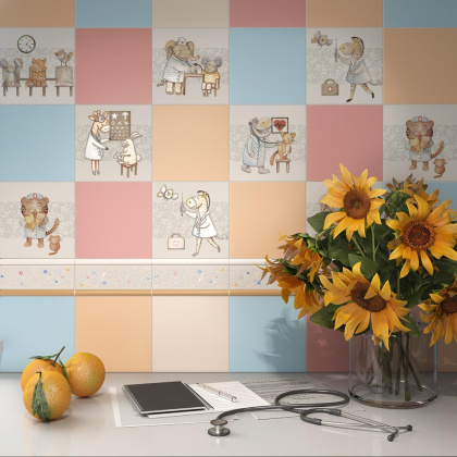 Бордюр VT\A516\5009 Айболит белый 6,3см*20см*6,9мм (1уп/32шт/), шт