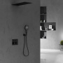 Душевой комплект VSFW-401TMB термостатический встраиваемый, трехрежимный, черный