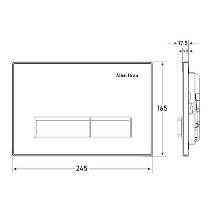 Клавиша смыва Allen Brau Fantasy 9.20004.31 черный матовый
