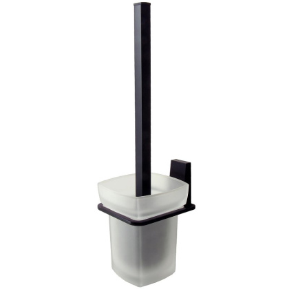 Щетка для унитаза подвесная Abens, 12х37х13 см, черная с белым, K-3227