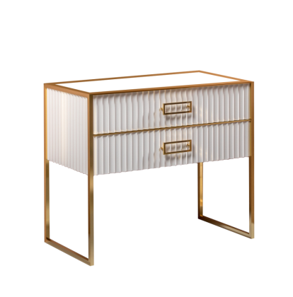 Тумба MONACO 100см h74см белая глянец + золото под раковину чашу 867-100-WG Boheme