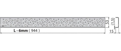Решетка для водоотводящего желоба, нержавеющая сталь-глянец