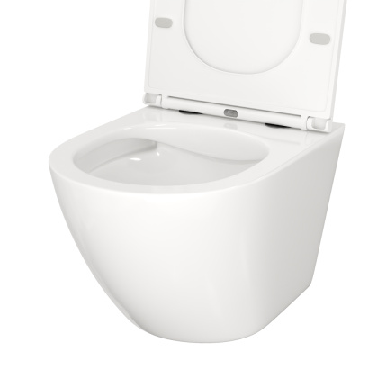 Унитаз подвесной безободковый Creto Cer C5 1005-005Cer-С5W с крышкой-сиденьем микролифт, белый