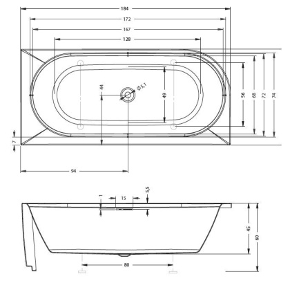 Акриловая ванна Riho Desire Corner Linkswhite 180 Акриловая ванна Riho Desire Corner Linkswhite 180