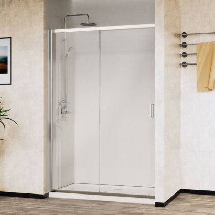 Душевая дверь City VDS-5CT110CL, 1100, хром, стекло прозрачное